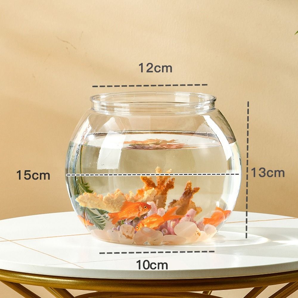 Aquarium Fish Live - Huisdecoratie Transparante Ronde Visbak van Plastic
