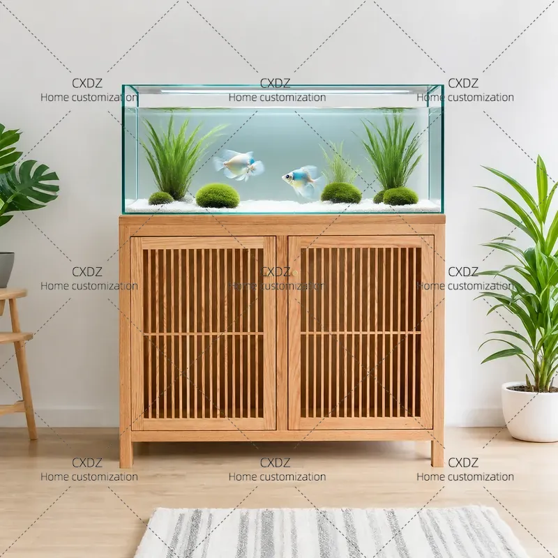 Aquarium Fish Japanese - Visbakonderstel van massief eikenhout en kersenhout,