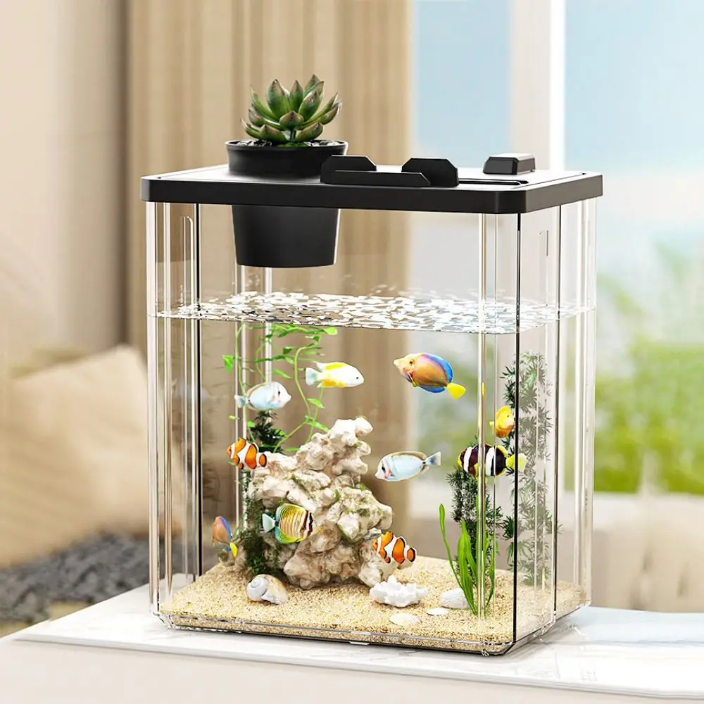 Aquarium Fish In Bowl - Aquarium Desktop Visbak Waterpomp Hoge Transparantie