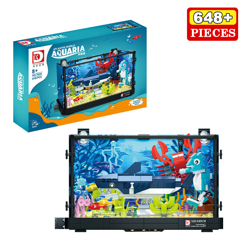 Aquarium Fish Shark - 648PCS Shark Ecosystem Tank Bouwstenen Marine