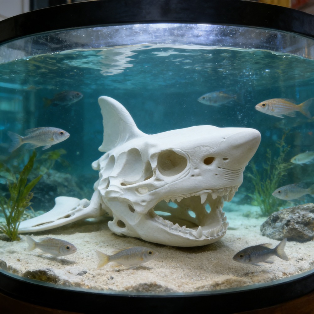 Aquarium Fish Shark - 3D-printen Haaienschedel Skelet Cosplay Props Aquariumornamenten