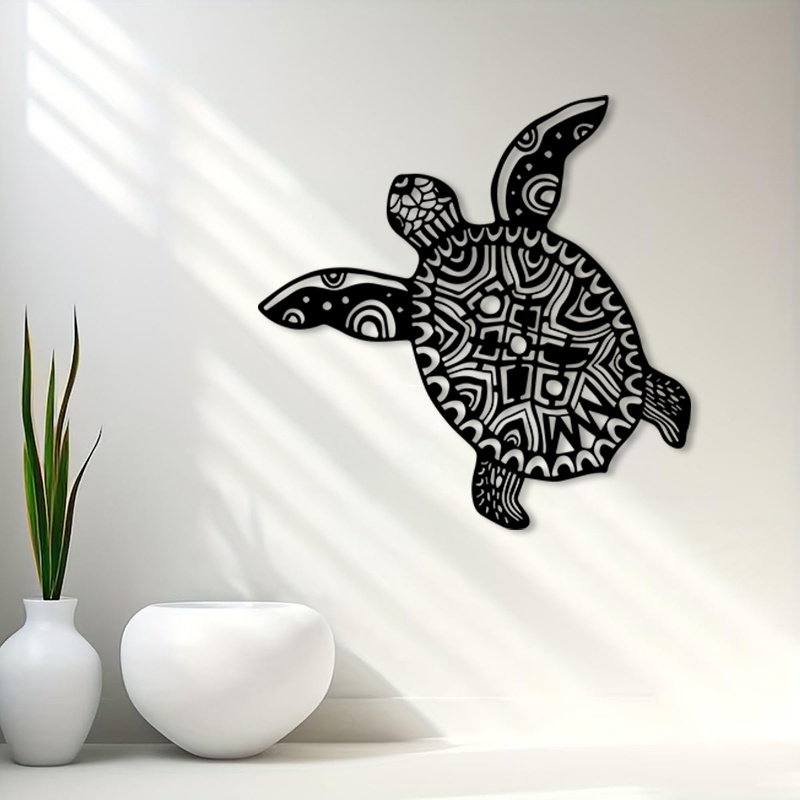 Aquarium Fish Live - Zeeschildpad ijzeren metalen wanddecoratie, kustachtige oceaan