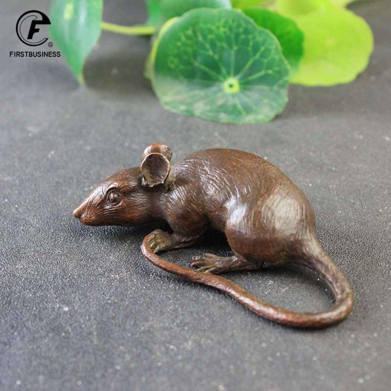 Aquarium Fish For Sale Online - Zware Messing Grote Rat Muis Beeldjes