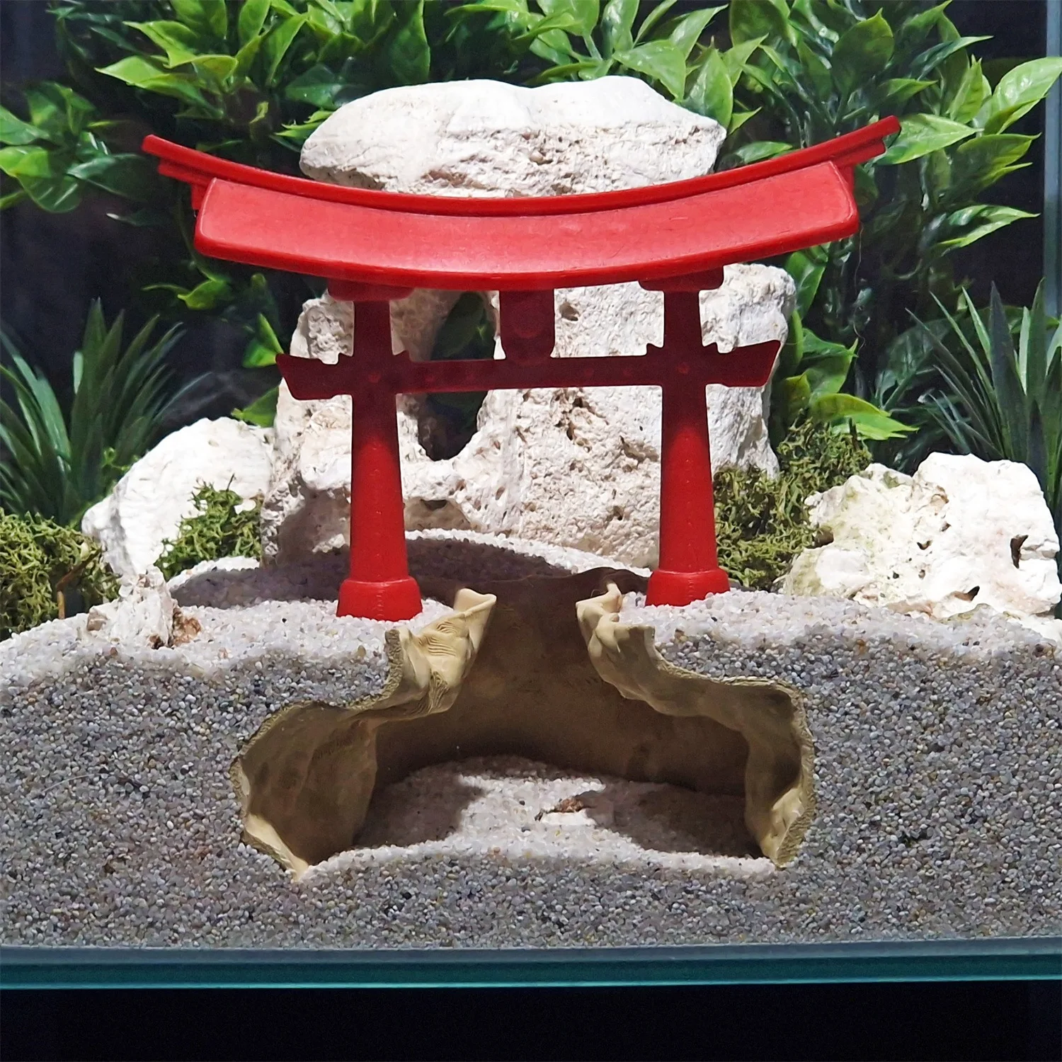 Aquarium Fish Japanese - Torii Gate Aquarium Grot Visbakken Ornamenten