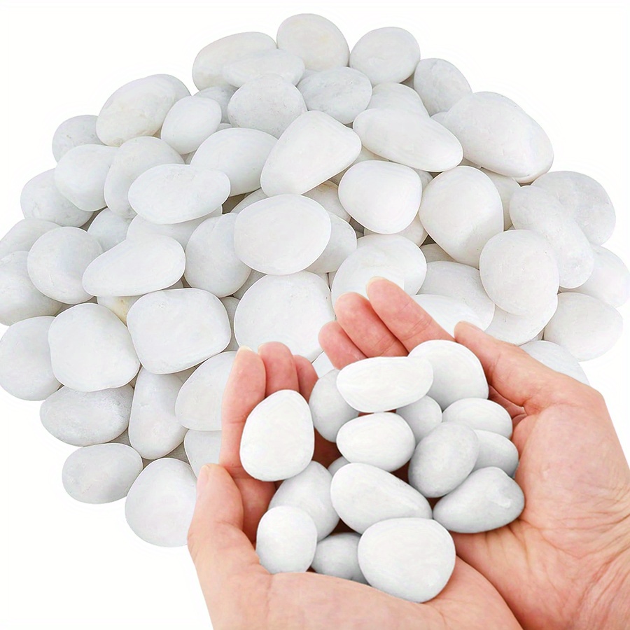 Fish Aquarium Home - 200/400g Witte Hooggepolijste Natuurlijke Kiezels 2-3