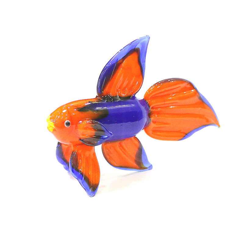 Aquarium Fish Live - Oranje Murano Glas Tropische Vis Beeldje
