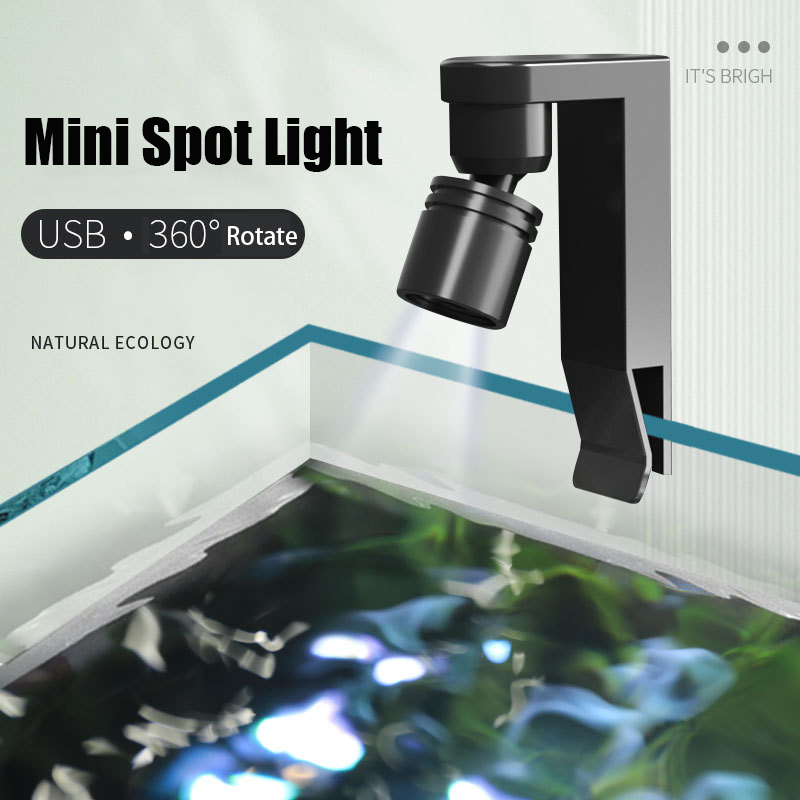 Aquarium Fish Colorful - USB-klemlicht Waterdicht wit/geel kleur Spotlicht voor
