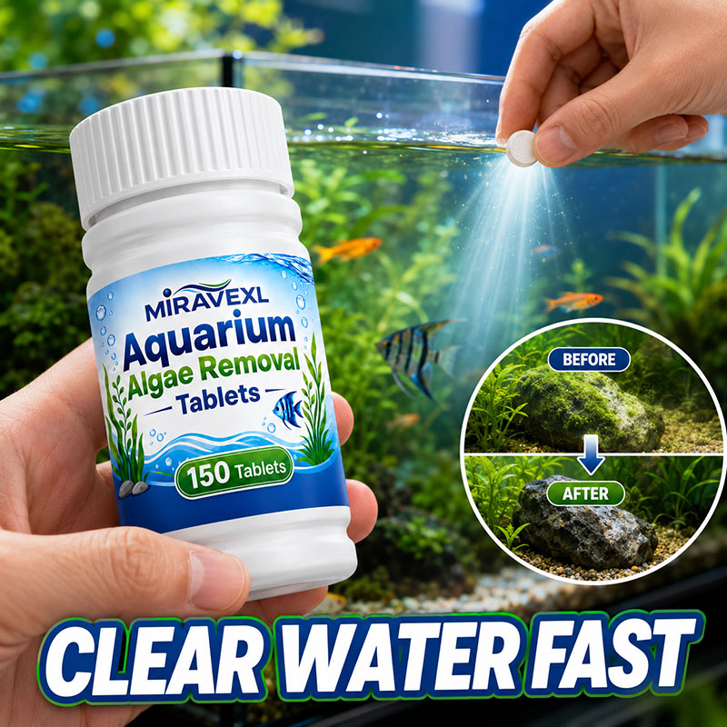 Aquarium Fish Live - MIRAVEXL 150 Aquarium Algenverwijderingstabletten, Veilige Algenbestrijder,