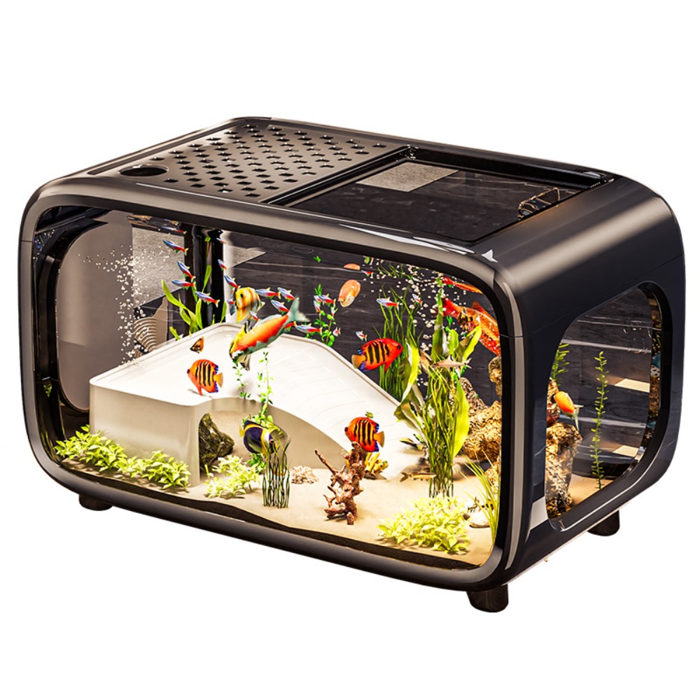 Aquarium Fish Live - Creatief transparant ecologisch aquarium met deksel,