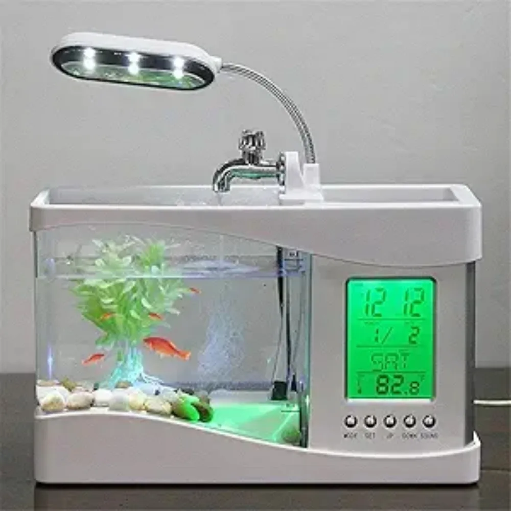 Aquarium Fish Light - Aquarium Mini Fish Tank Met Waterpomp,