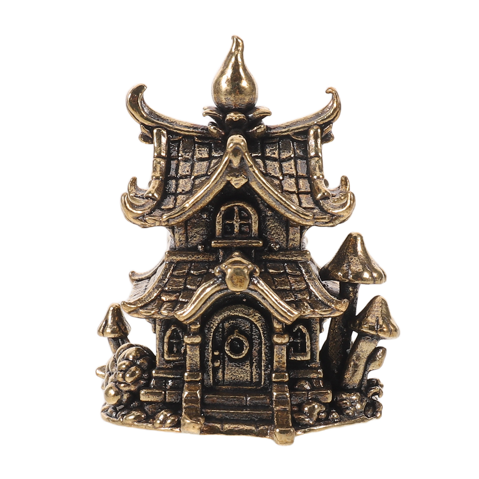 Klein messing Japans pagode-or - Aquarium Fish Japanese recensie en prijs