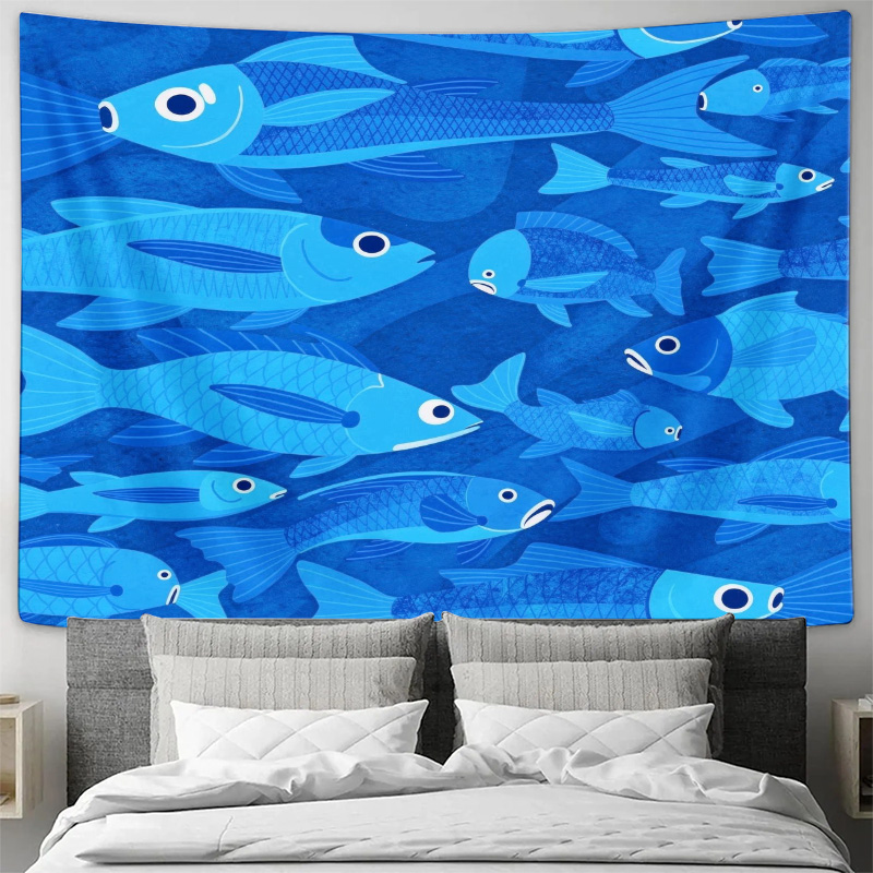 Nautische vis oceaanpatroon ta - Fish Aquarium Home recensie en prijs