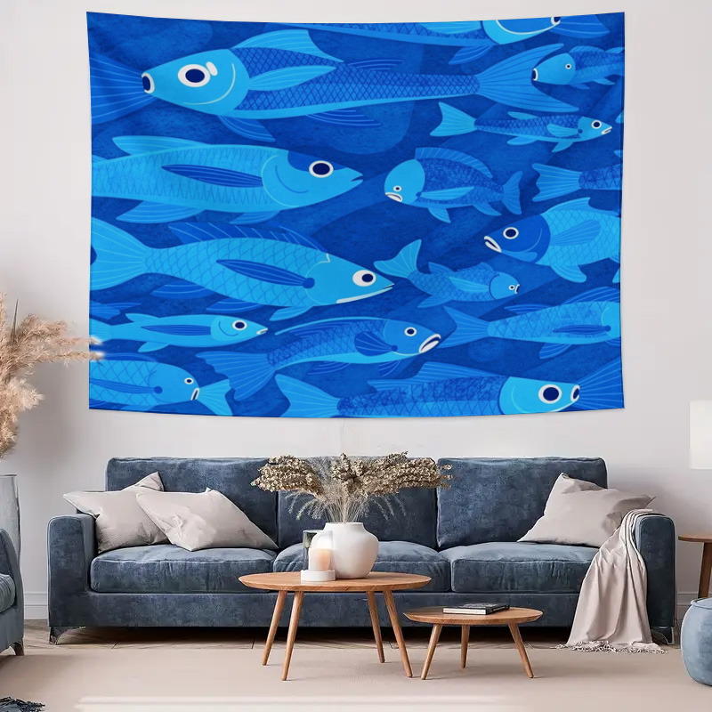Nautische vis oceaanpatroon ta - Fish Aquarium Home recensie en prijs