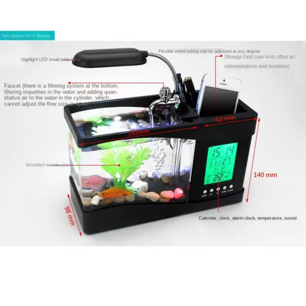 Aquarium Mini Fish Tank Met Wa - Aquarium Fish Light recensie en prijs